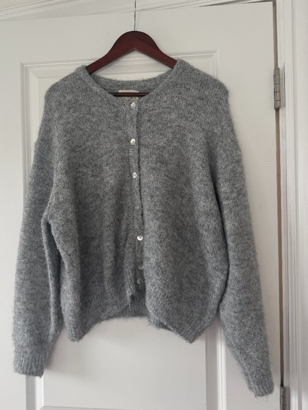 Easy Clothes Grey Harris Cardigan